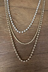 Joy Dravecky Joy Dravecky Pearl Trio Necklace Gold
