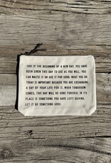 Sugarboo Sugarboo This Is The Beginning Canvas Zip Bag 8.5x7.5