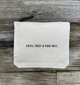 Sugarboo Sugarboo Faith, Trust, & Pixie Dust Canvas Zip Bag 8.5x7.5