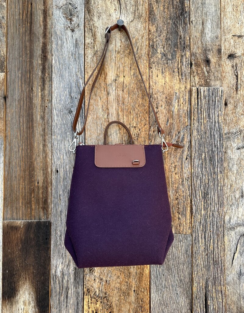 Graf Lantz Graf Lantz Bedford Merino Wool Midi Backpack- Aubergine Sienna