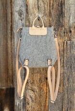 Graf Lantz Graf Lantz Bedford Merino Wool Midi Backpack- Granite Vachetta