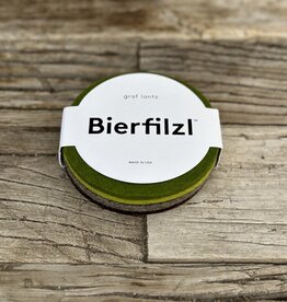 Graf Lantz Graf Lantz Bierfizl Merino Wool Round Coaster Multi 4 Pack- Forest