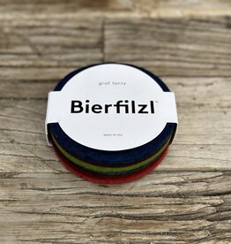 Graf Lantz Graf Lantz Bierfizl Merino Wool Round Coaster Multi 6 pack- Jewel
