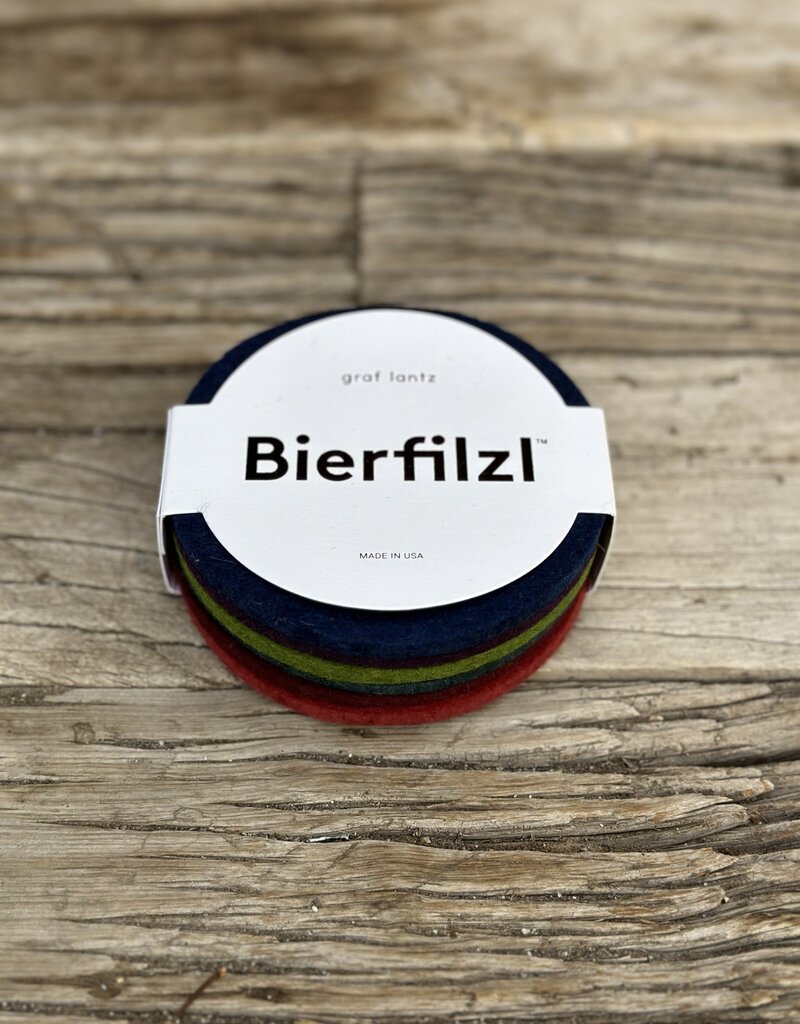 Graf Lantz Graf Lantz Bierfizl Merino Wool Round Coaster Multi 6 pack- Jewel