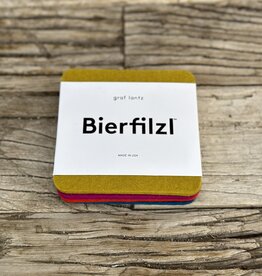 Graf Lantz Graf Lantz Bierfizl Merino Wool Square Coaster Multi 4 pack- Electric