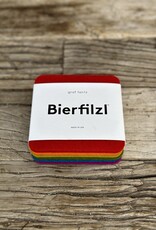 Graf Lantz Graf Lantz Bierfizl Merino Wool Square Coaster Multi 6 pack- Rainbow