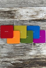 Graf Lantz Graf Lantz Bierfizl Merino Wool Square Coaster Multi 6 pack- Rainbow