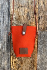 Graf Lantz Graf Lantz Hana Merino Wool Phone Crossbody Orange Sienna