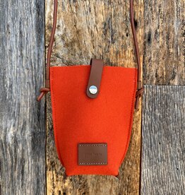 Graf Lantz Graf Lantz Hana Merino Wool Phone Crossbody Orange Sienna