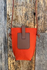 Graf Lantz Graf Lantz Hana Merino Wool Phone Crossbody Orange Sienna