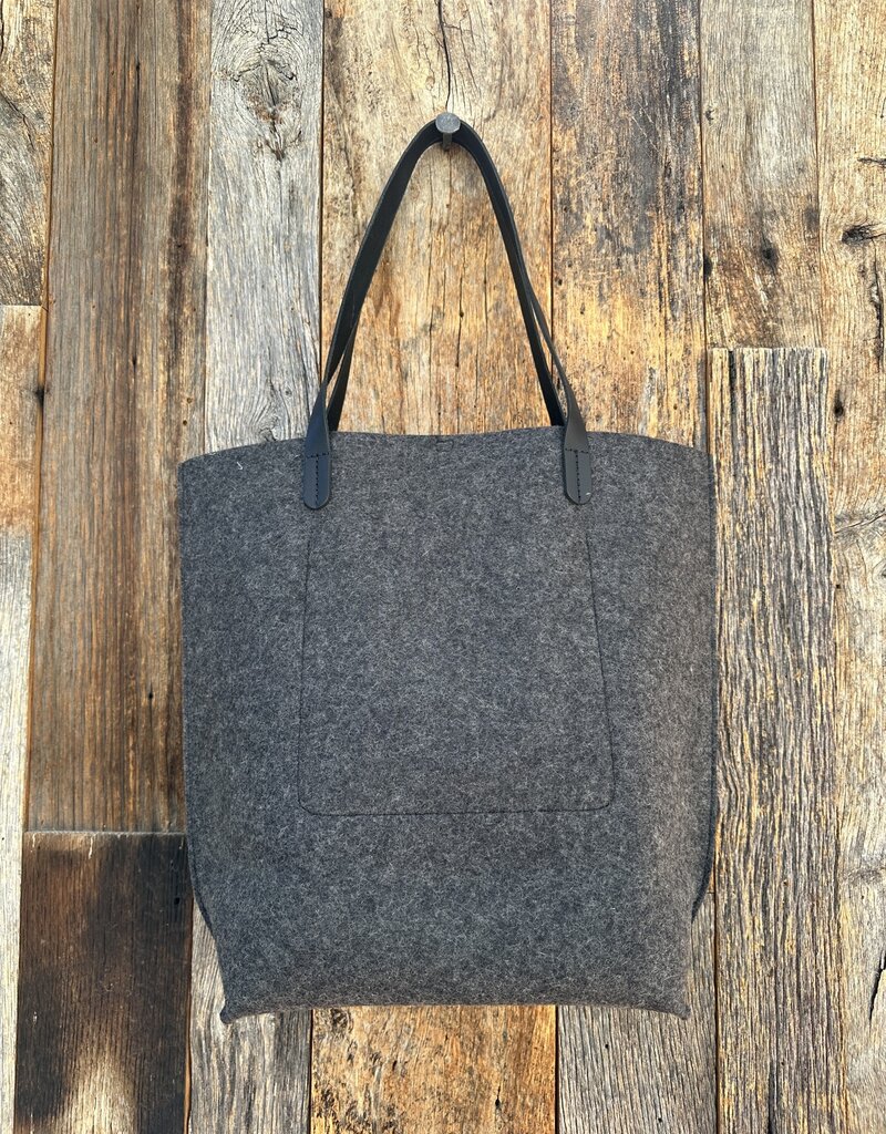 Graf Lantz Graf Lantz Hana Merino Wool Tote- Charcoal Black