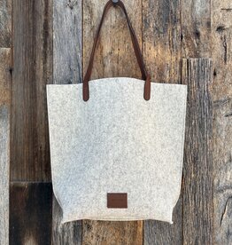 Graf Lantz Graf Lantz Hana Merino Wool Tote- Heather White Sienna