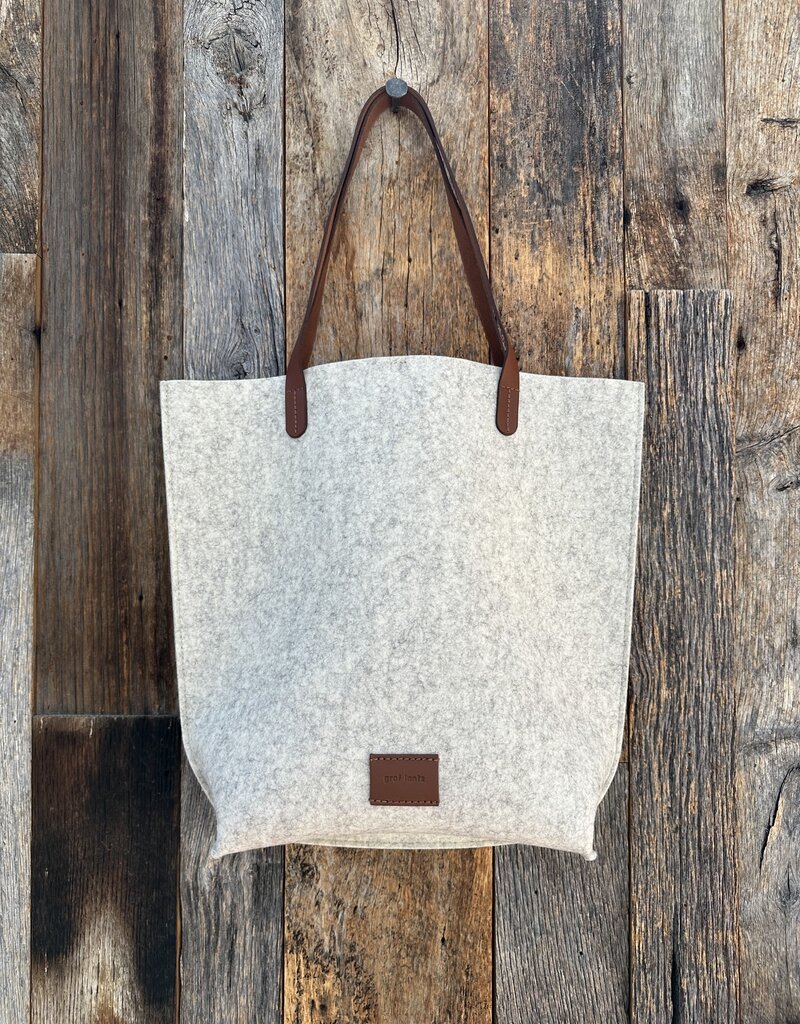 Graf Lantz Graf Lantz Hana Merino Wool Tote- Heather White Sienna