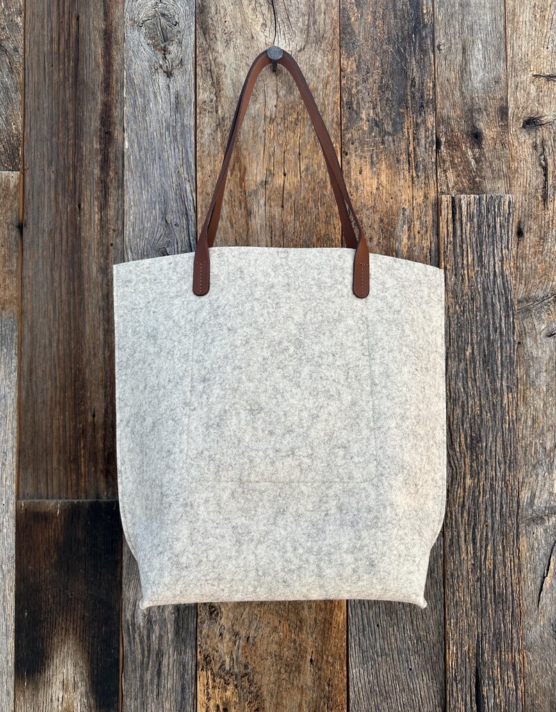 Graf Lantz Graf Lantz Hana Merino Wool Tote- Heather White Sienna