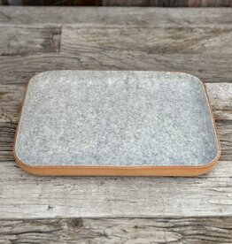 Graf Lantz Graf Lantz Kawabon Leather/Merino Wool Large Tray- Granite Vachetta