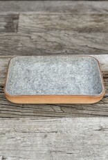 Graf Lantz Graf Lantz Kawabon Leather/Merino Wool Small Tray- Granite Vachetta