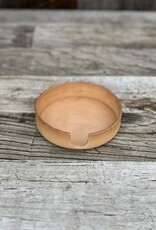 Graf Lantz Graf Lantz Kobon Leather Round Tray- Natural