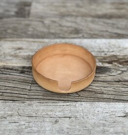 Graf Lantz Graf Lantz Kobon Leather Round Tray- Natural