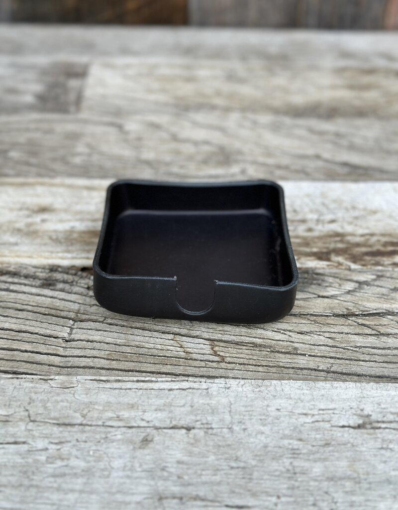 Graf Lantz Graf Lantz Kobon Leather Square Tray- Black