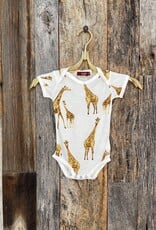 Milkbarn Milkbarn S/S One Piece Orange Giraffe 31110