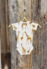 Milkbarn Milkbarn S/S One Piece Orange Giraffe 31110