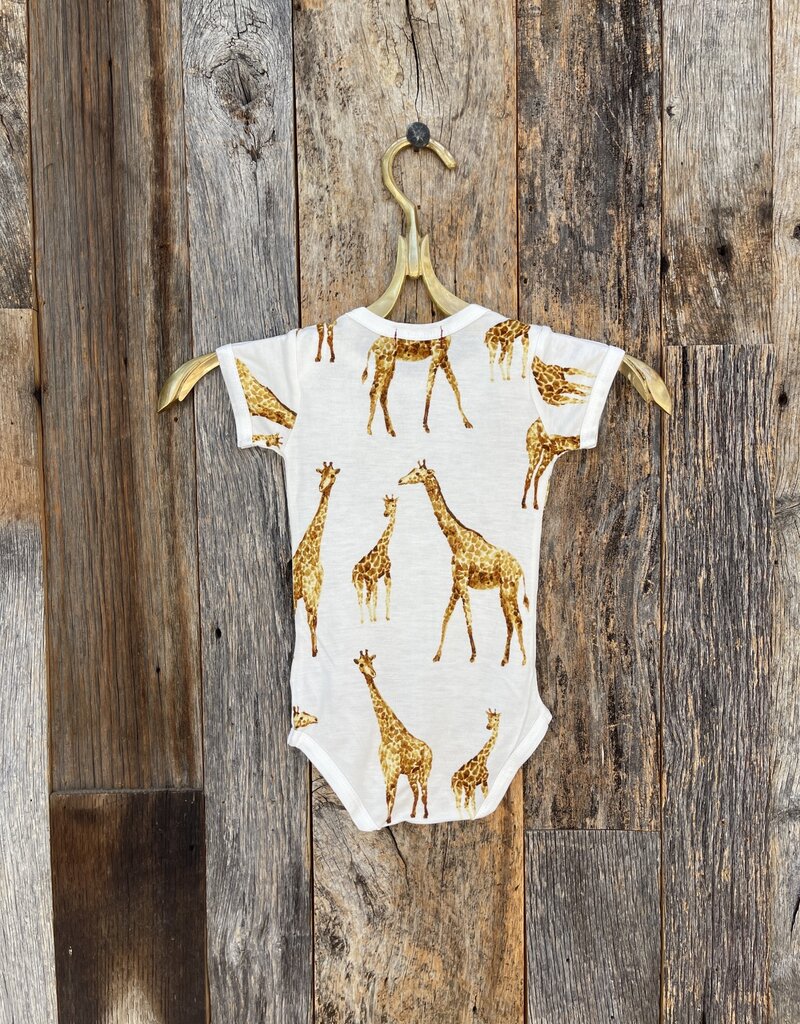 Milkbarn Milkbarn S/S One Piece Orange Giraffe 31110