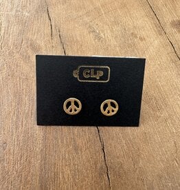 Christy Lea Payne CLP Bronze Tiny Peace Studs