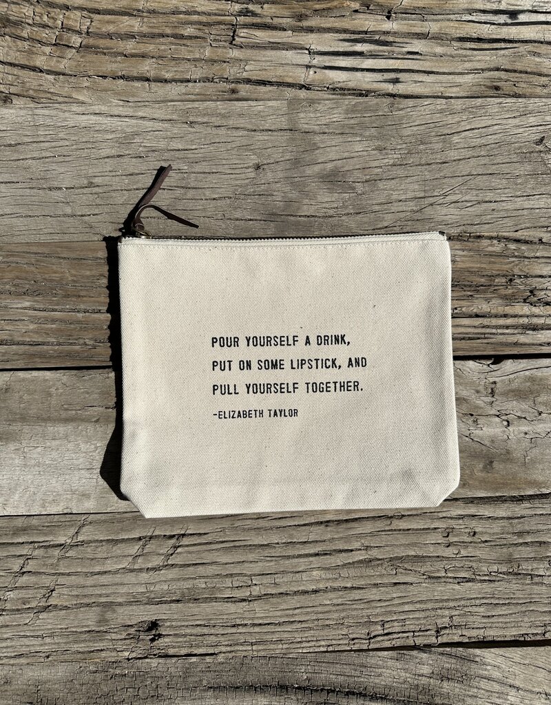 Sugarboo Sugarboo Pull Yourself Together Canvas Zip Bag 8.5x7.5