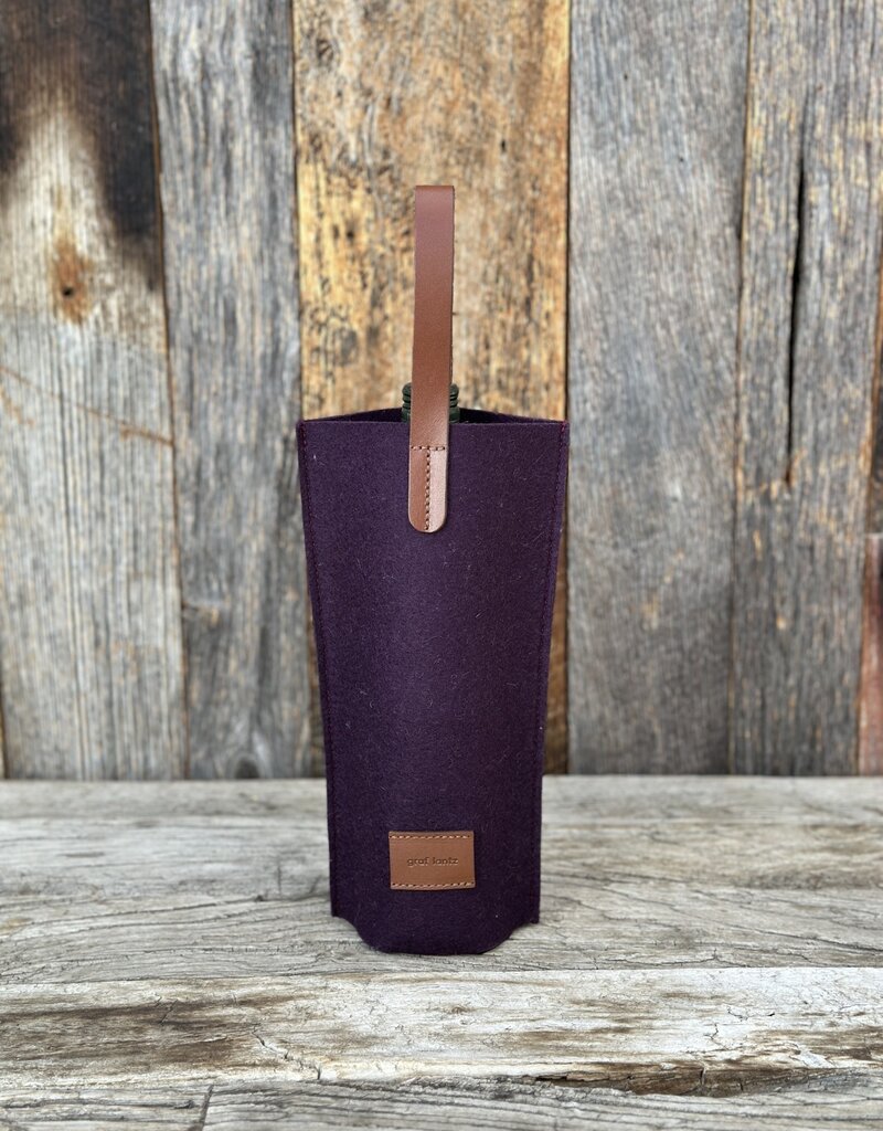 Graf Lantz Graf Lantz Hana Merino Wool Bottle Bag- Aubergine Sienna