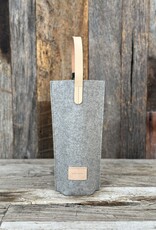 Graf Lantz Graf Lantz Hana Merino Wool Bottle Bag- Granite Vachetta
