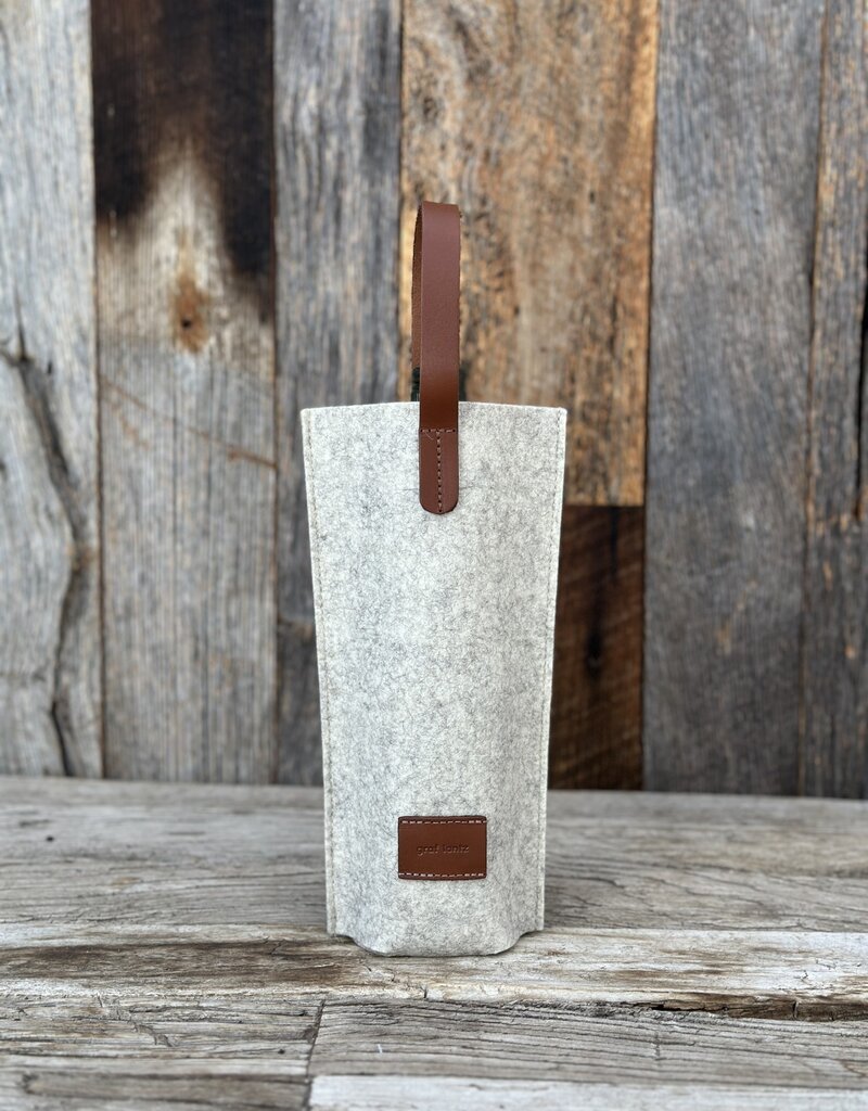 Graf Lantz Graf Lantz Hana Merino Wool Bottle Bag- Heather White Sienna