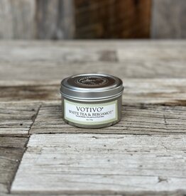 Votivo 4 oz Travel Tin White Tea & Bergamot Candle