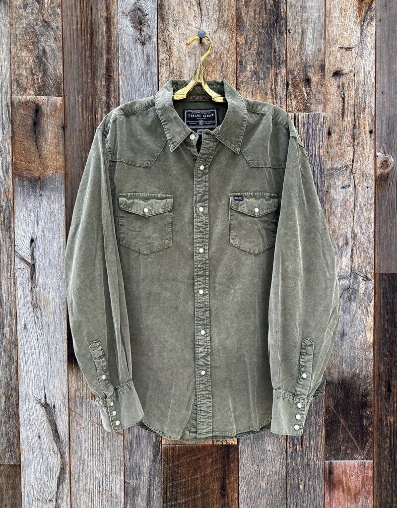 True Grit True Grit Jackson Cord L/S 2 Pocket Western Shirt Platoon