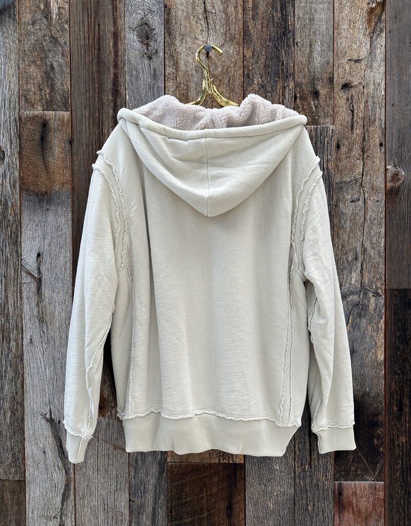 True Grit Ziphood Sherpa Jacket Smoke Island Farm