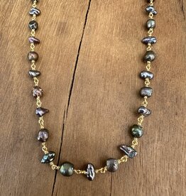 Chan Luu Chan Luu Peacock Pearl 18K GP/SS NG-14783