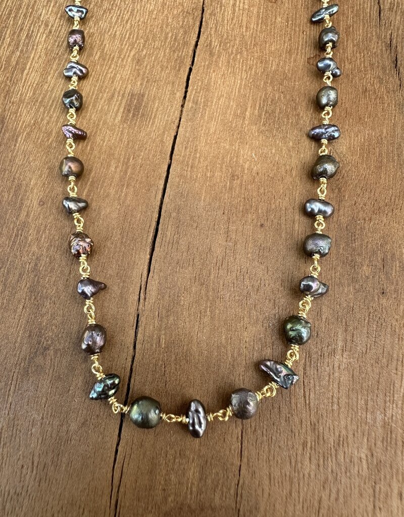 Chan Luu Chan Luu Peacock Pearl 18K GP/SS NG-14783