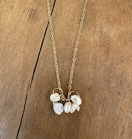 Christy Lea Payne CLP Pearl Mess Necklace GF 16"