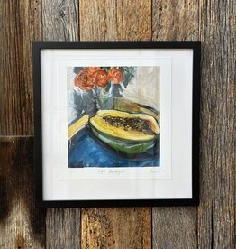 Fanta Watson Hiya Papaya Print 16x16 Frame