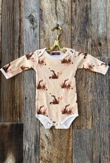 Milkbarn Milkbarn Organic L/S One Piece Floral Fox