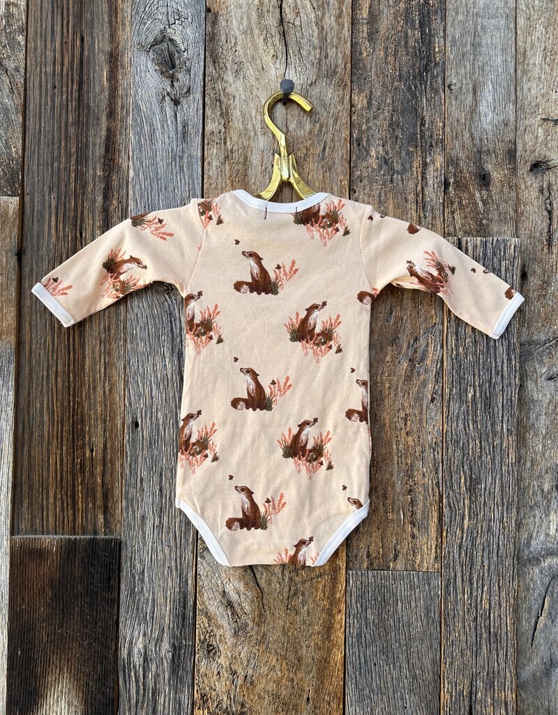 Milkbarn Milkbarn Organic L/S One Piece Floral Fox
