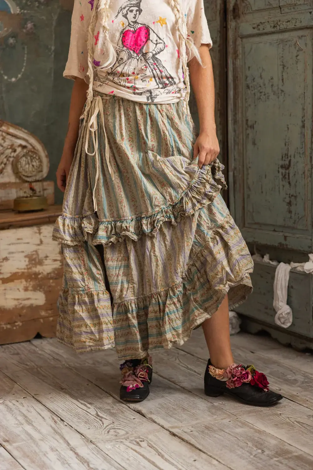 Magnolia Pearl Piecewise Pissarro Skirt 209 Goose Down Island Farm