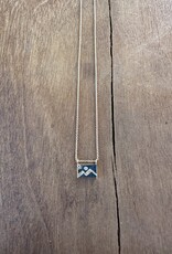 Aili Aili Mountain 14K/Wt Diam 16" Postcard Necklace
