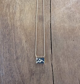 Aili Aili Mountain 14K/Wt Diam 16" Postcard Necklace