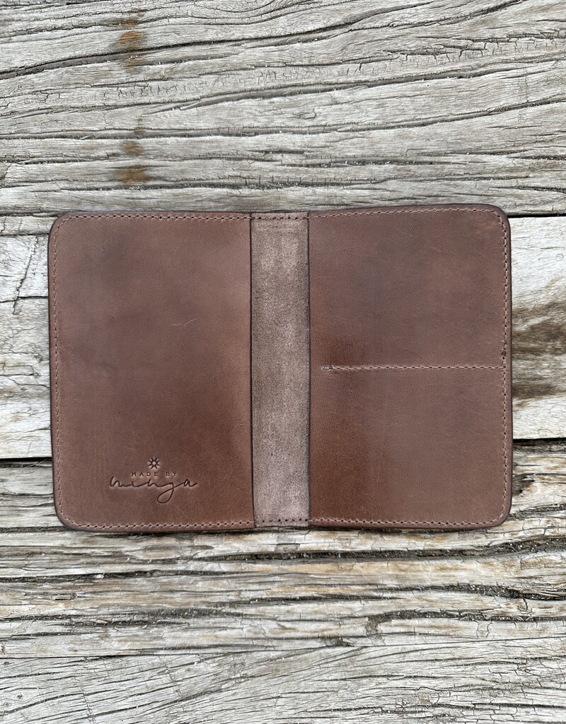 Minga Minga Leather Passport Holder Chocolate