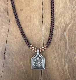 Minetta 18K/SS Old India Pendant NDR-Black