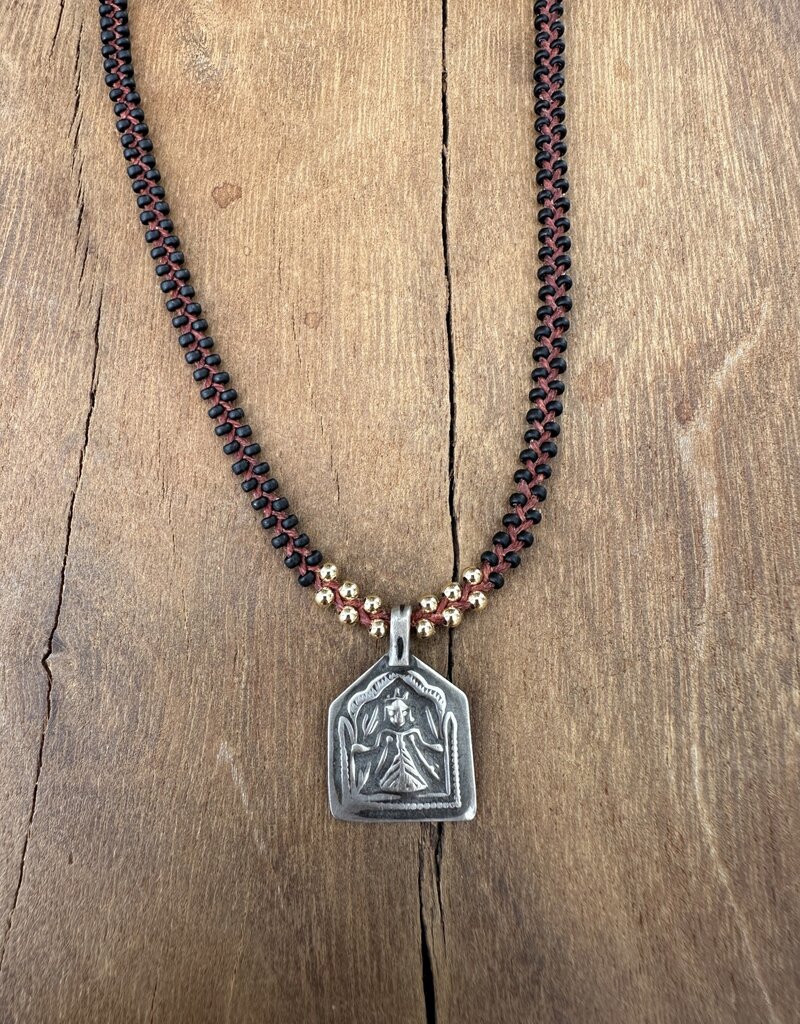Minetta 18K/SS Old India Pendant NDR-Black