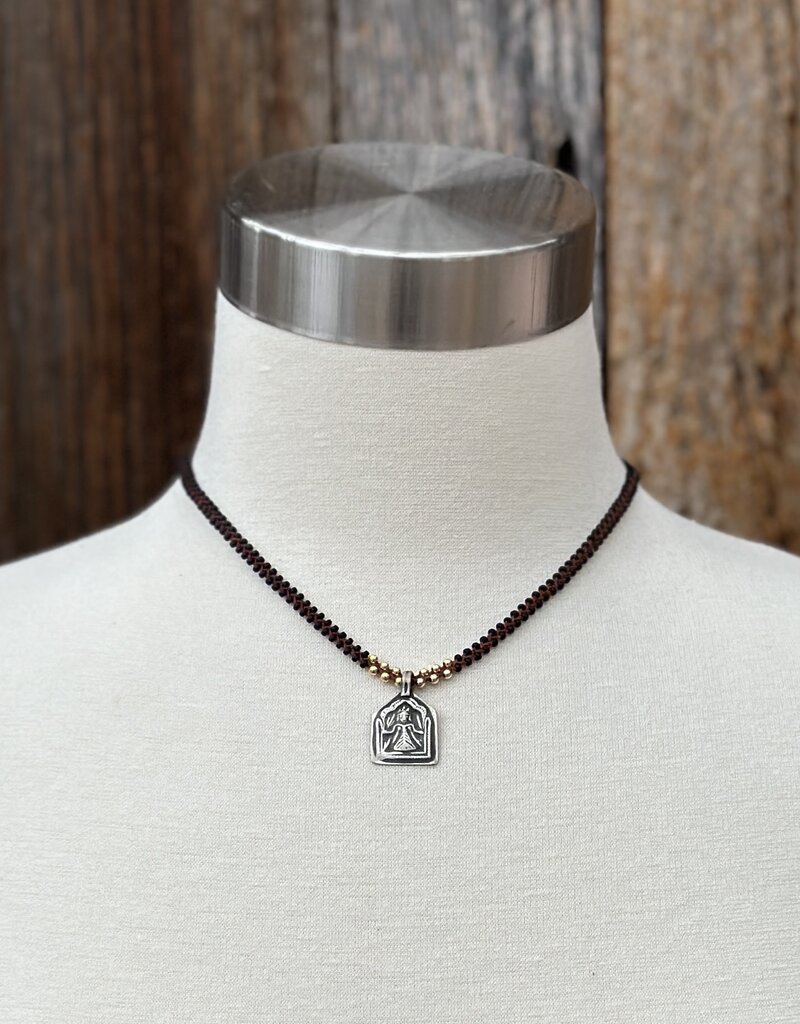 Minetta 18K/SS Old India Pendant NDR-Black