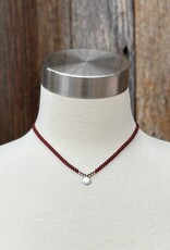 Minetta NDR-Garnet w/ SS Dot Pendant