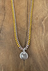 Minetta SS Sun Pendant NDR-YELLOW & SILVER