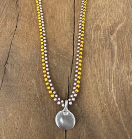 Minetta SS Sun Pendant NDR-YELLOW & SILVER